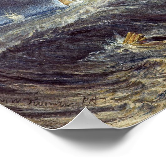 William Turner - Bell Rock Lighthouse Poster (Hoek)