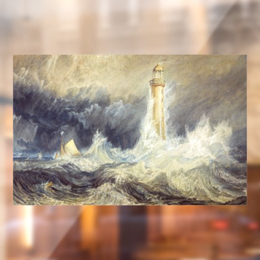 William Turner - Bell Rock Lighthouse Raamsticker (Vel 2)