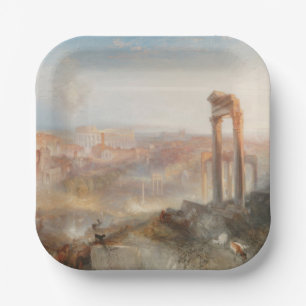William Turner British - Modern Rome-Campo Vaccino Papieren Bordje