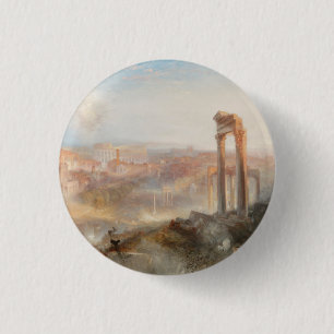 William Turner British - Modern Rome-Campo Vaccino Ronde Button 3,2 Cm