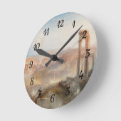 William Turner British - Modern Rome-Campo Vaccino Ronde Klok (Hoek)