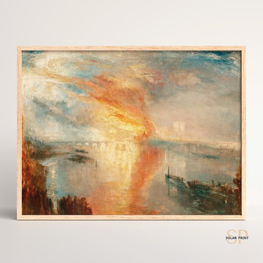 William Turner Burning of the Houses Parlement Poster