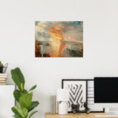William Turner Burning of the Houses Parlement Poster (Thuiskantoor)