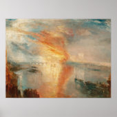 William Turner Burning of the Houses Parlement Poster (Voorkant)