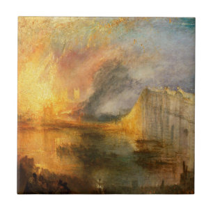 William Turner - De brand in het Parlement Tegeltje