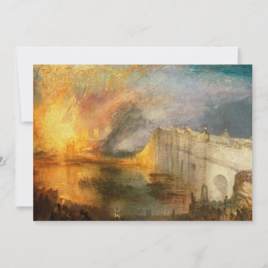 William Turner - De brand van het Parlement Bedankkaart (Voorkant)