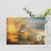 William Turner - De brand van het Parlement Bedankkaart (Staand voorkant)