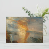 William Turner - De brand van het Parlement Bedankkaart (Staand voorkant)