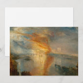 William Turner - De brand van het Parlement Bedankkaart (Voorkant / Achterkant)