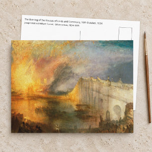 William Turner - De brand van het Parlement Briefkaart