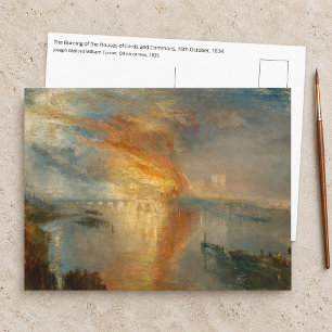 William Turner - De brand van het Parlement Briefkaart