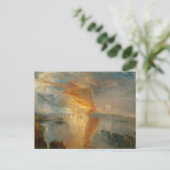William Turner - De brand van het Parlement Briefkaart (Staand voorkant)