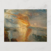 William Turner - De brand van het Parlement Briefkaart (Voorkant)