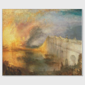 William Turner - De brand van het Parlement Cadeaupapier (Vlak)