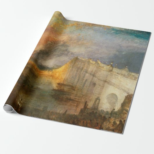 William Turner - De brand van het Parlement Cadeaupapier (Uitgerold)