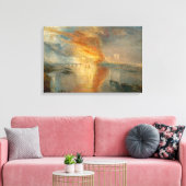 William Turner - De brand van het Parlement Canvas Afdruk (Insitu (Woonkamer))