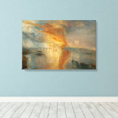 William Turner - De brand van het Parlement Canvas Afdruk (Insitu (Houten vloer))