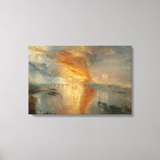 William Turner - De brand van het Parlement Canvas Afdruk (Voorkant)