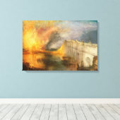 William Turner - De brand van het Parlement Canvas Afdruk (Insitu (Houten vloer))