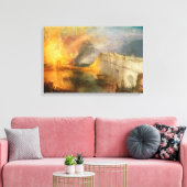 William Turner - De brand van het Parlement Canvas Afdruk (Insitu (Woonkamer))