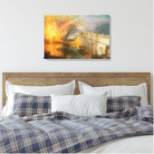 William Turner - De brand van het Parlement Canvas Afdruk (Insitu (Slaapkamer))