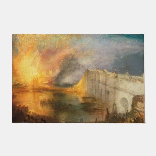William Turner - De brand van het Parlement Deurmat (Voorkant)