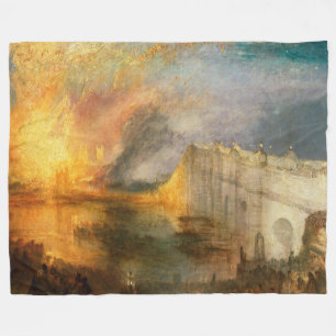William Turner - De brand van het Parlement Fleece Deken