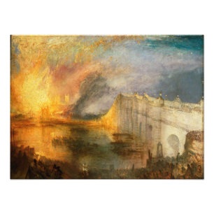 William Turner - De brand van het Parlement Foto Afdruk