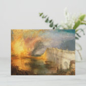 William Turner - De brand van het Parlement Kaart (Staand voorkant)