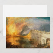 William Turner - De brand van het Parlement Kaart (Voorkant / Achterkant)