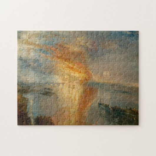 William Turner - De brand van het Parlement Legpuzzel (Horizontaal)