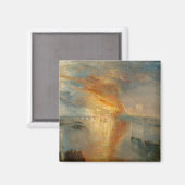 William Turner - De brand van het Parlement Magneet (Voorkant / Achterkant)