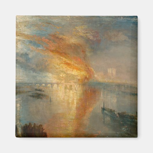 William Turner - De brand van het Parlement Magneet (Voorkant)