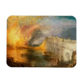 William Turner - De brand van het Parlement Magneet (Horizontaal)