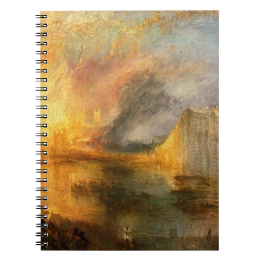 William Turner - De brand van het Parlement Notitieboek (Voorkant)