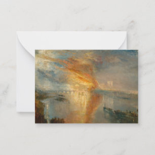 William Turner - De brand van het Parlement Notitiekaartje