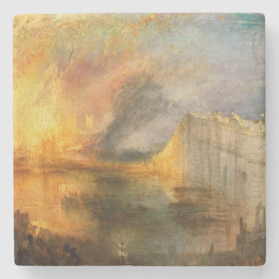 William Turner - De brand van het Parlement Stenen Onderzetter