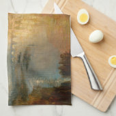 William Turner - De brand van het Parlement Theedoek (Quarter Fold)
