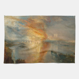 William Turner - De brand van het Parlement Theedoek