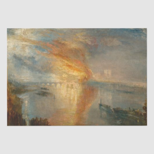 William Turner - De brand van het Parlement Tissuepapier (Voorkant)