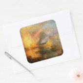 William Turner - De brand van het Parlement Vierkante Sticker (Envelop)