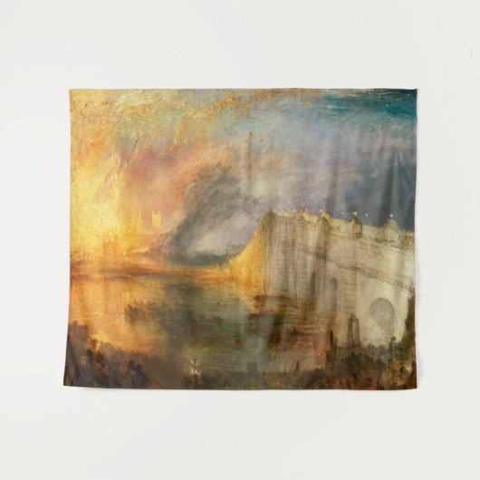 William Turner - De brand van het Parlement Wandkleed (Voorkant (horizontaal))