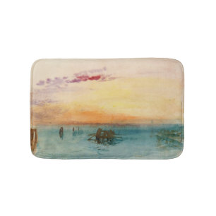 William Turner - De lagune bij Venetië bij zonsond Badmat