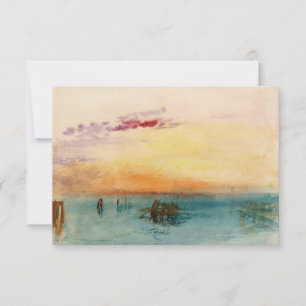 William Turner - De lagune bij Venetië bij zonsond Bedankkaart