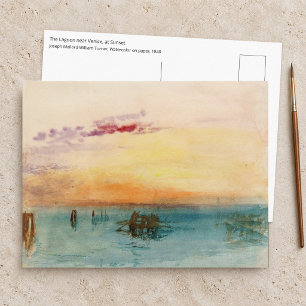 William Turner - De lagune bij Venetië bij zonsond Briefkaart