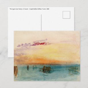 William Turner - De lagune bij Venetië bij zonsond Briefkaart