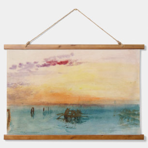 William Turner - De lagune bij Venetië bij zonsond Hangend Wandkleed