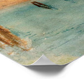 William Turner - De lagune bij Venetië bij zonsond Poster (Hoek)