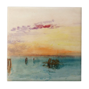 William Turner - De lagune bij Venetië bij zonsond Tegeltje