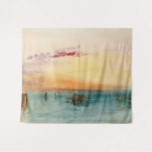 William Turner - De lagune bij Venetië bij zonsond Wandkleed